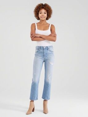 ÉTICA Josie High Waist Organic Cotton Crop Jeans Size 27